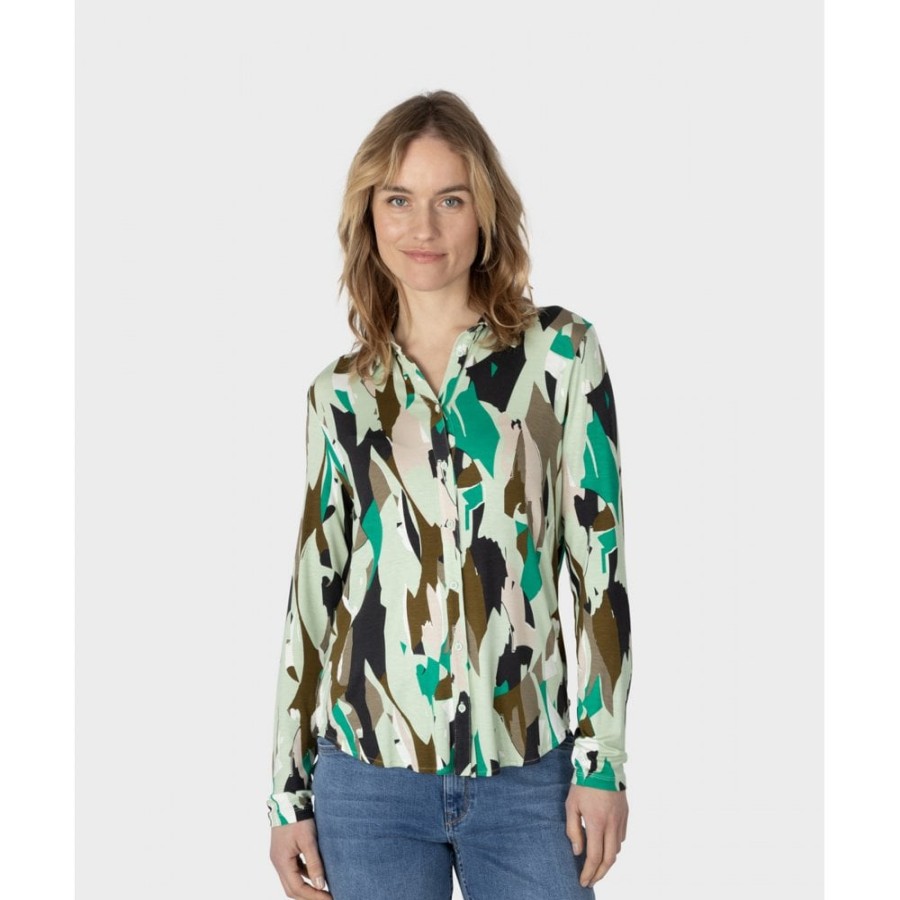 Sandwich Abstract Button Shirt - 22002051 | Shirts And Blouses