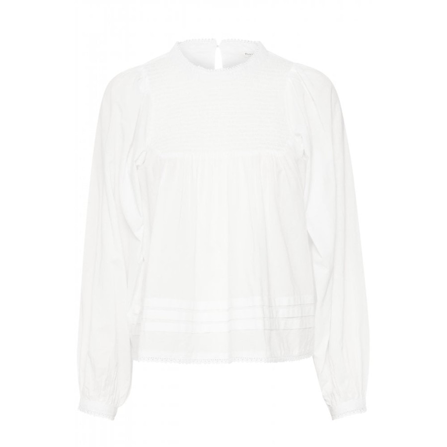 Part Two Cotton Blouse With Neckline Detail - Edit | Shirts And Blouses